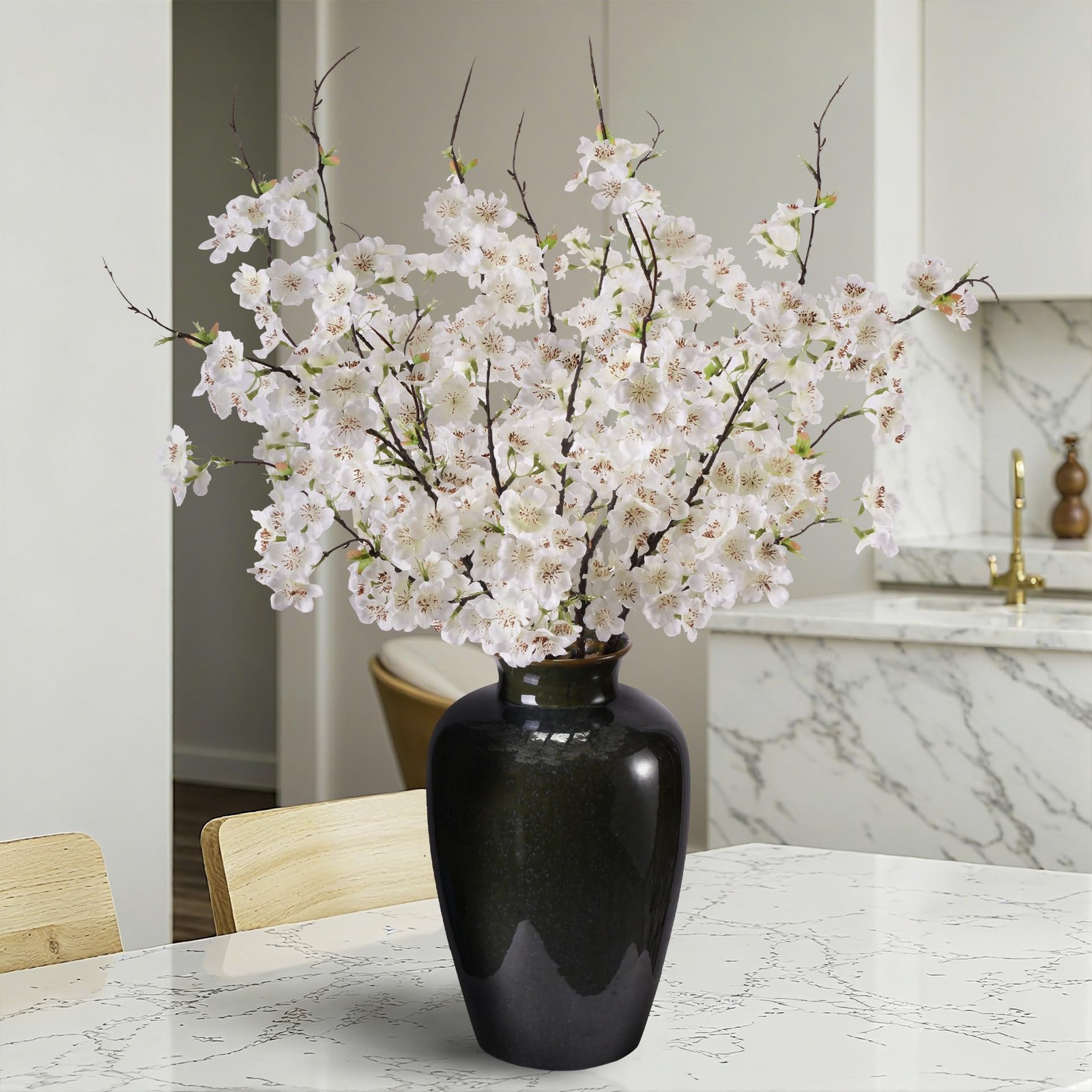 ENALGRE Artificial Cherry Blossom Branches 27.6In Silk Cherry Blossom Branche…