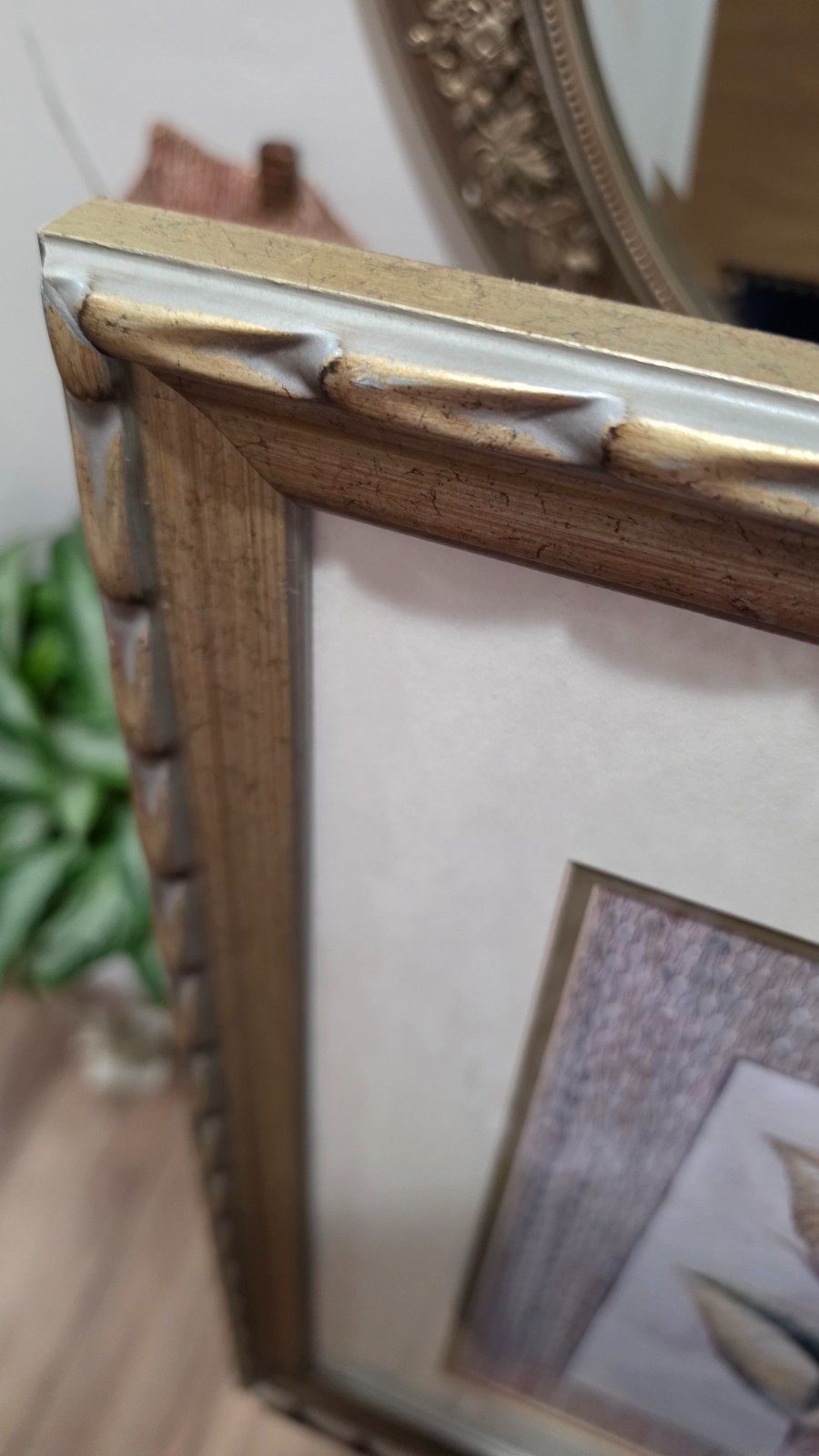 Philodendron Princess Leaves in 23″ X 19″ Gold Frame