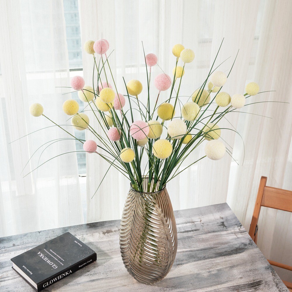 Set of 3 Artificial Dandelion Flower Stems – 28 Inches Tall