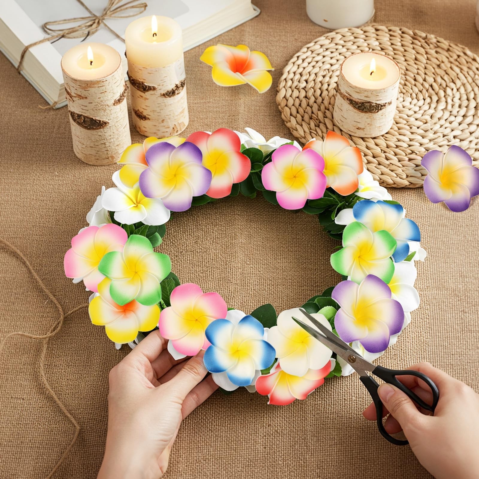 Artificial Plumeria Flowers Bulk 9 Colors Small Fake Flower Heads Foam Frangi…