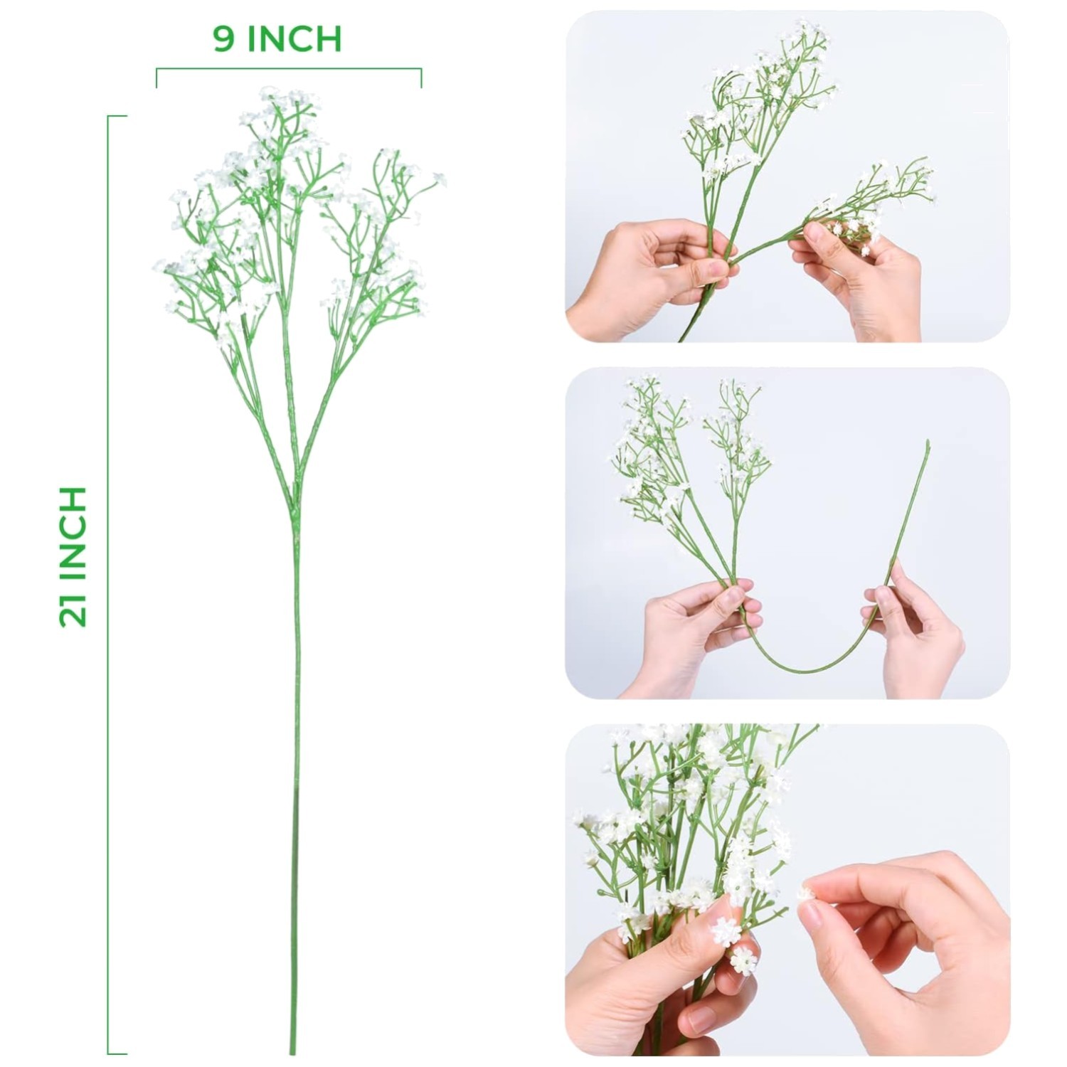 Wedding Party Decoration: 12 Pcs Baby’s Breath Flowers