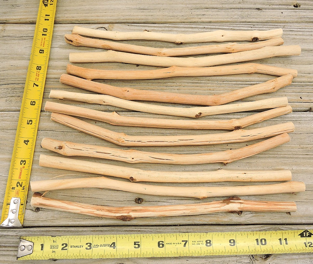 30 Grapevine Wood Stick Section 7/16~1/2″D 11~12″L Driftwood Decor Crafts
