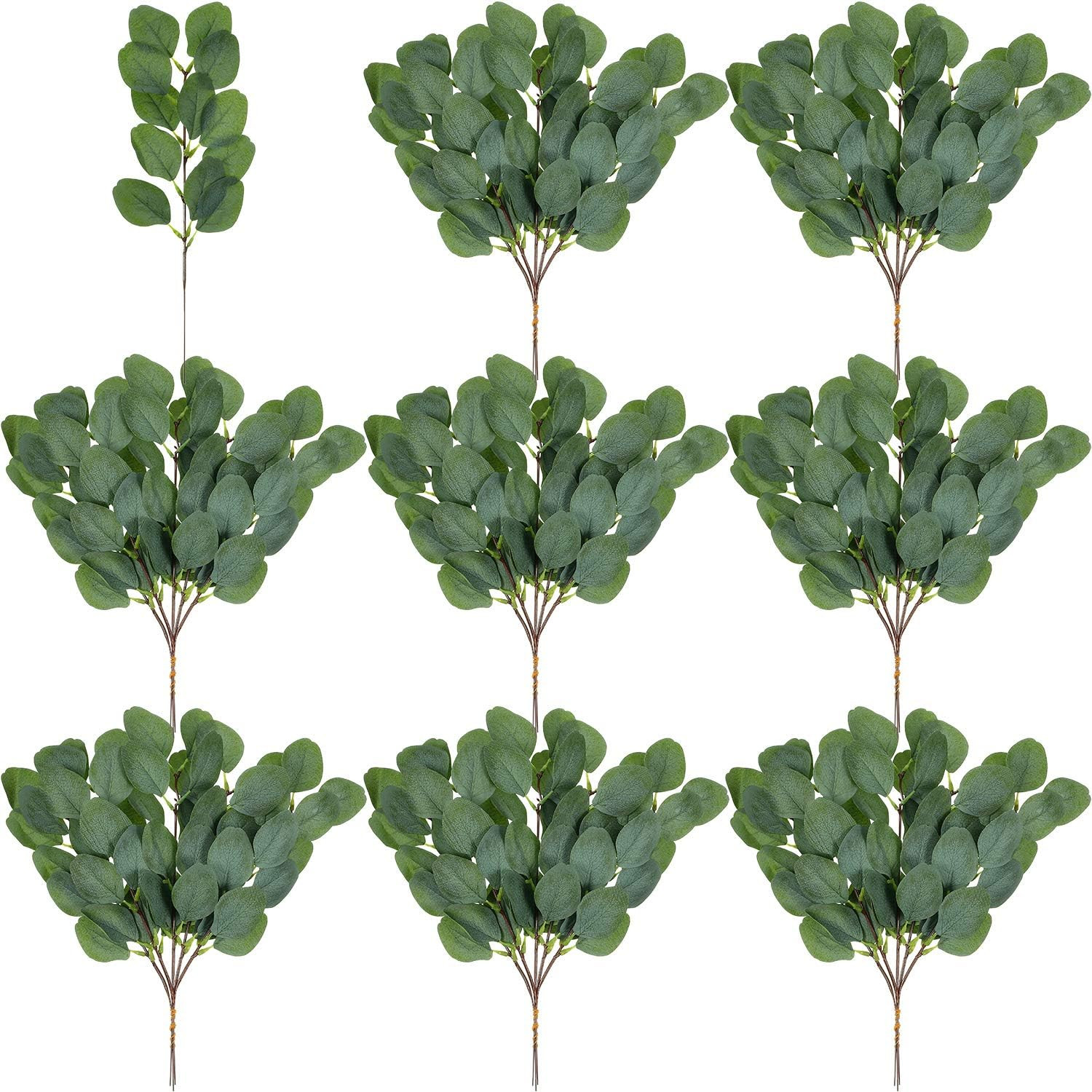 40 Pcs Fake Eucalyptus Stems for Wedding Bouquets & Home Decor Centerpieces
