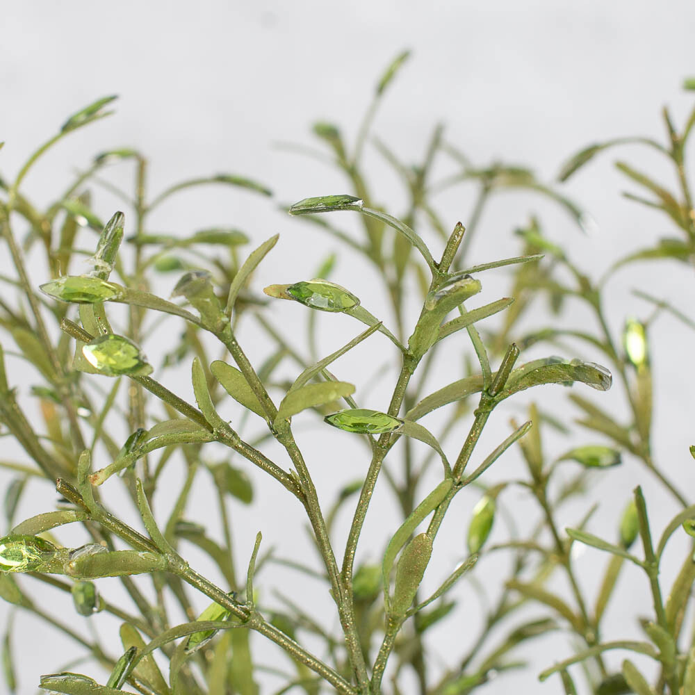 Package of 6 of Green Rosemary Faux Diamond 16″ Sprays