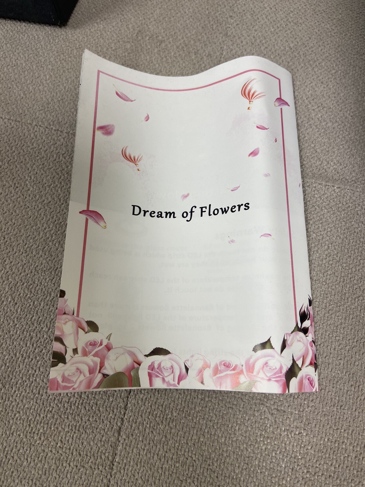 DREAM OF FLOWERS Gold Artificial Rose LED in Box LOVE Valentine