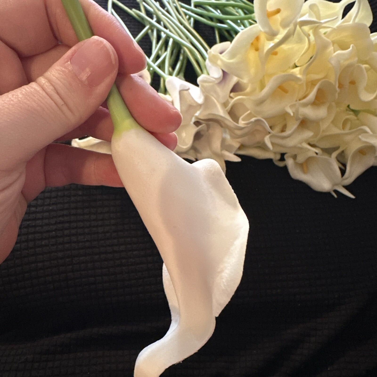 Lilly Stems Bundle Home Decor Prop DIY White And Purple Lot Of 70 13inch Long
