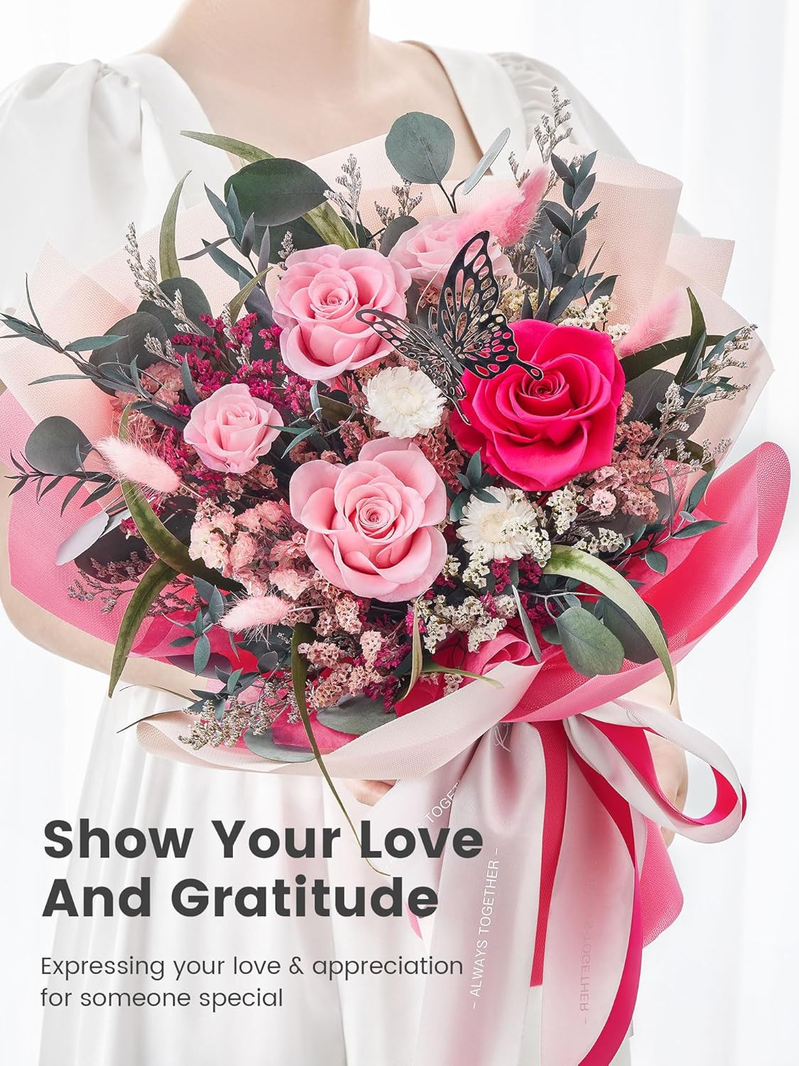 Polylove Flowers for Delivery Prime Forever Flowers Bouquet Preserved Roses Bouq