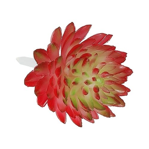 Mini Artificial Succulents, 4 Pack Unpotted Faux Succulent Picks Red,green