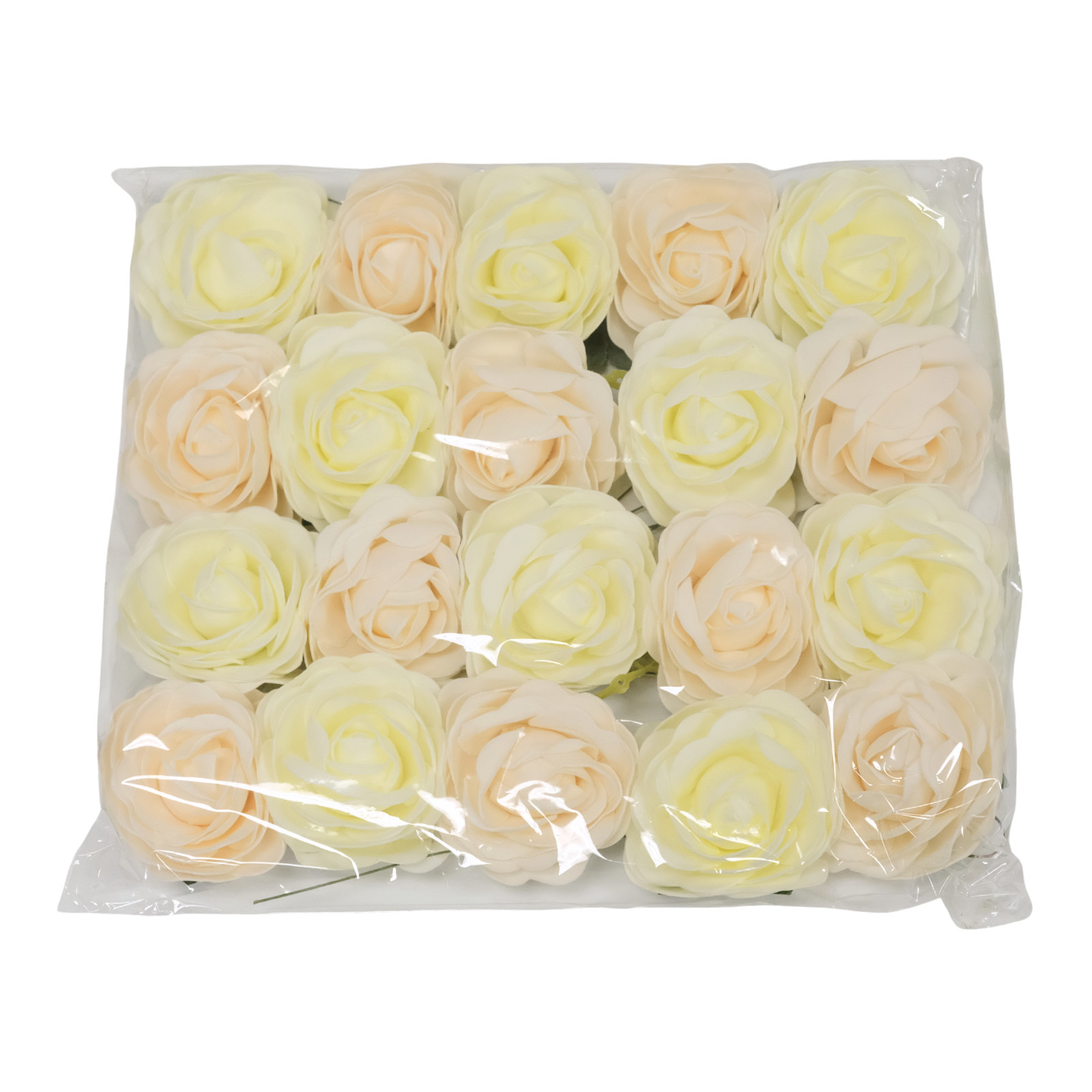 Tophouse Artificial Roses Cream and Ivory Lot of 40 Roses DIY Bouquets