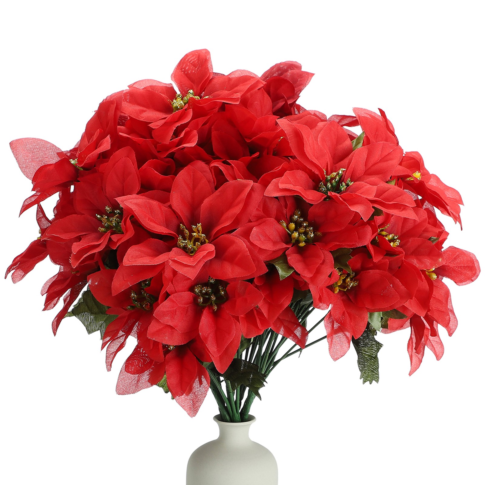 35cm Red Poinsettia Artificial Flower Arrangement