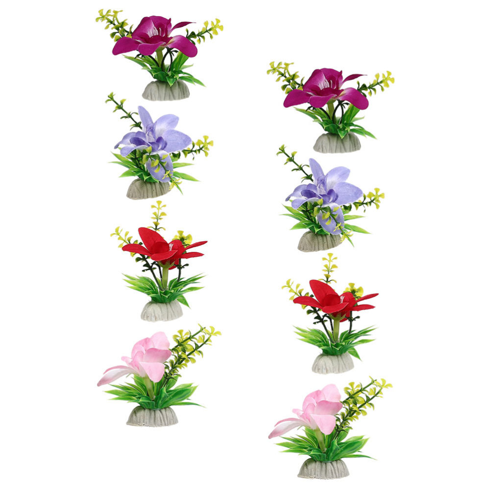 8pcs Artificial Flowers Decorative Flower For Plate Fake Flowers Decor