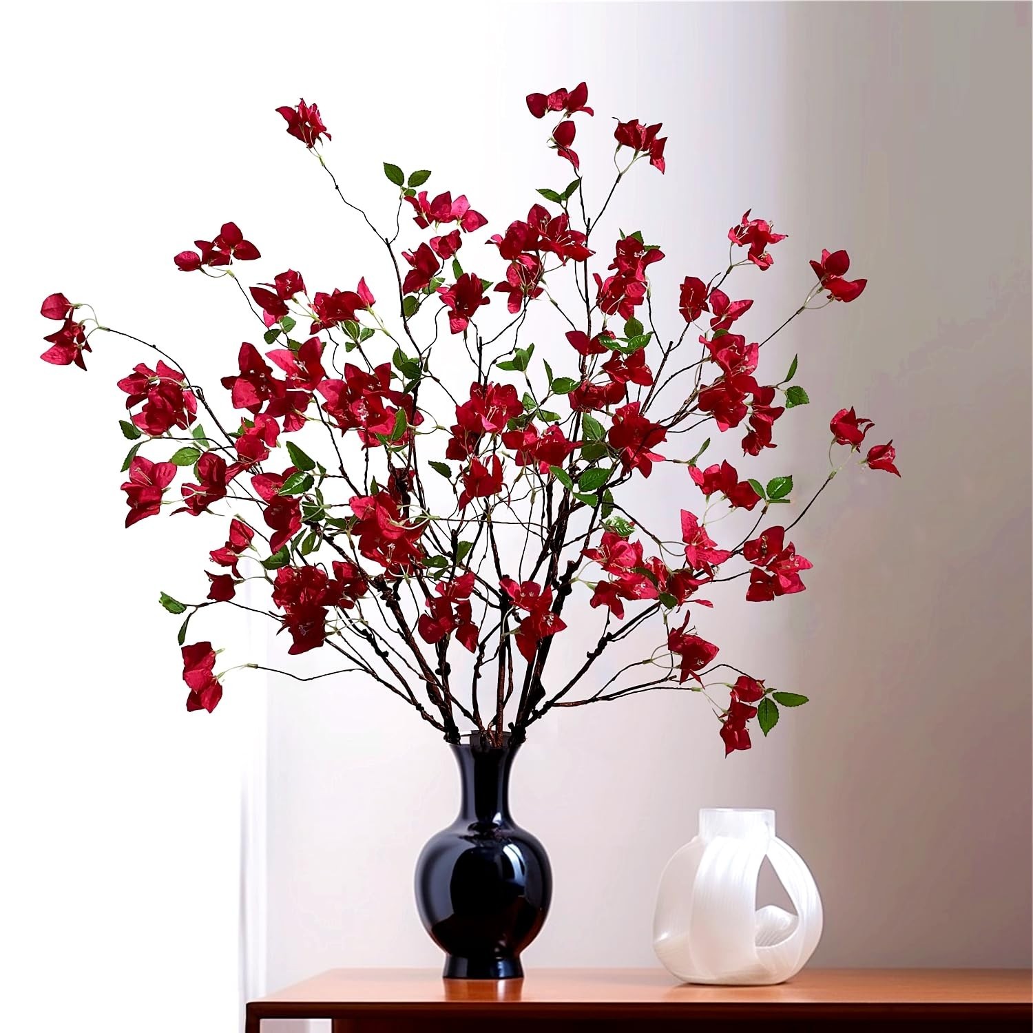 Artificial Bougainvillea Flower Branches Silk Bougainvillea Stems with Dried …