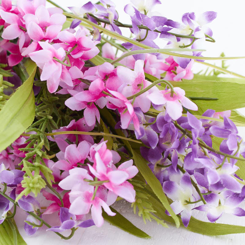 Set of 2 Artificial Hues of Purple Bell Flower 20-1/2″ Floral Bushes