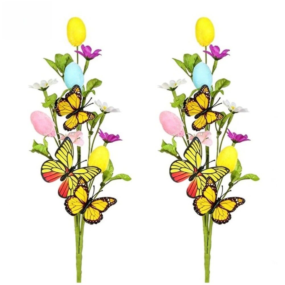 Yellow Plastic Silk Easter Stem for Creating Festive Bouquets and Displays