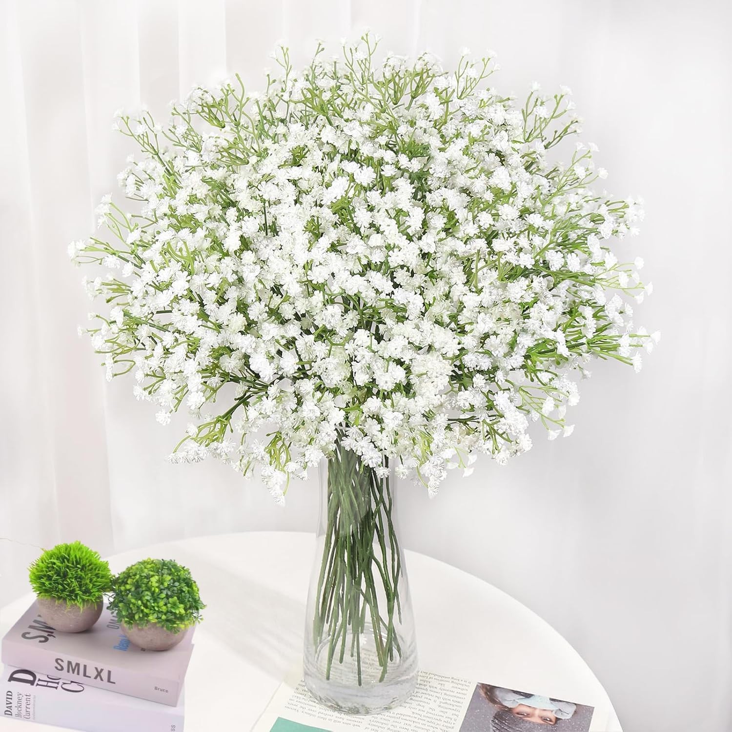 18Pcs Babys Breath Artificial Flower Gypsophila Real Touch Bouquet Garden Decor