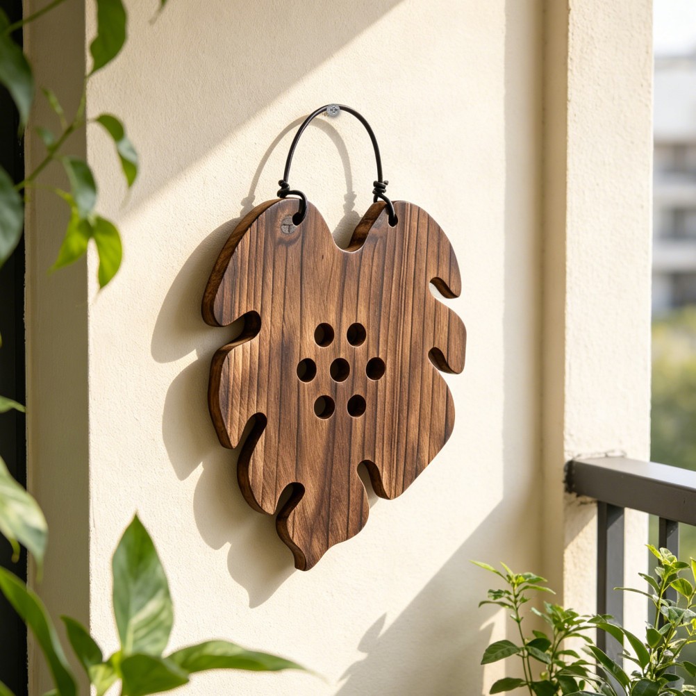 Wooden Plant Mounting Board for Indoor Wall Hanging Fern Orchid Display Brown