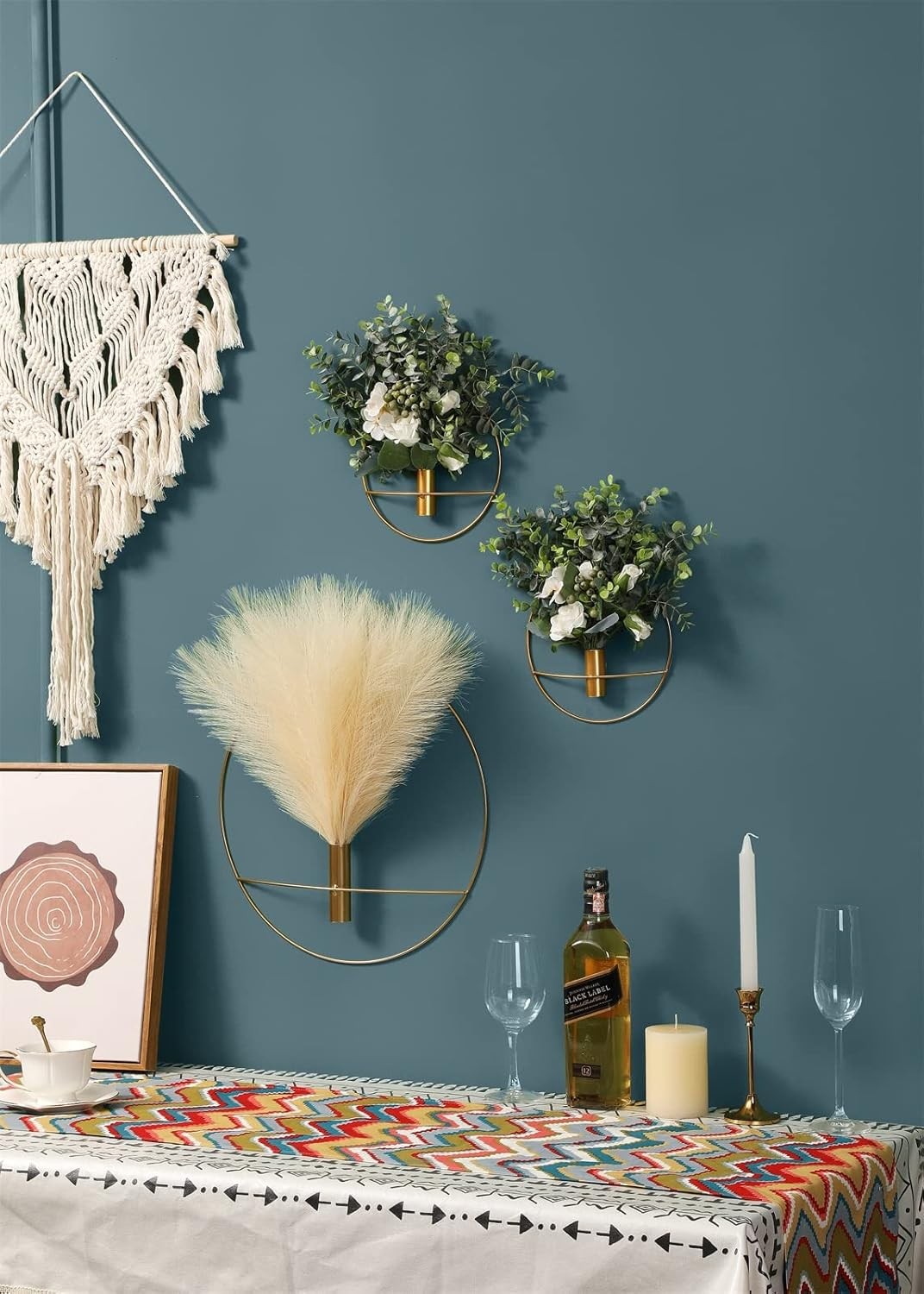 Wall decoration, wall-mounted metal hanging, suitable for living rooms