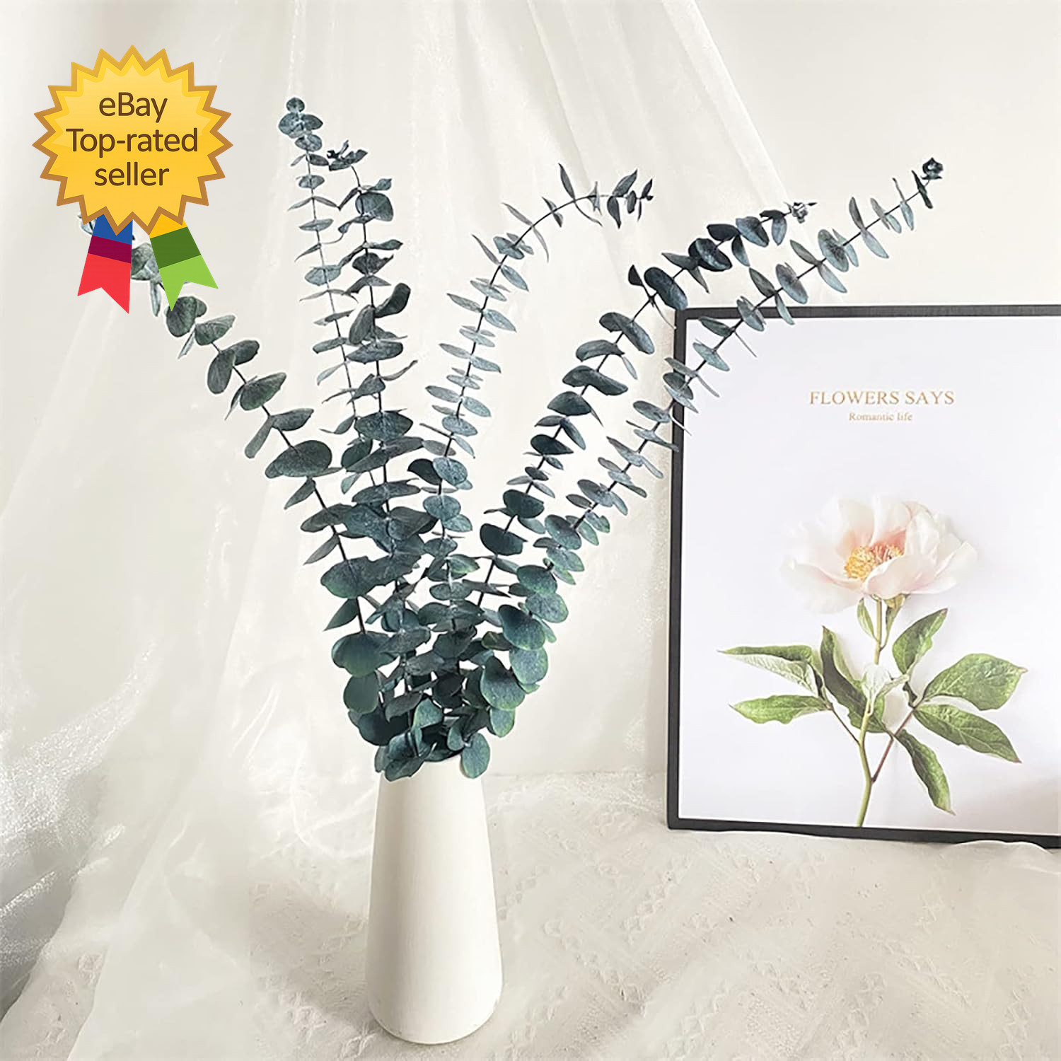 Eucalyptus for Shower 10 Pcs Hanging Dried Eucalyptu Stems 17″ Real Eucalyptus