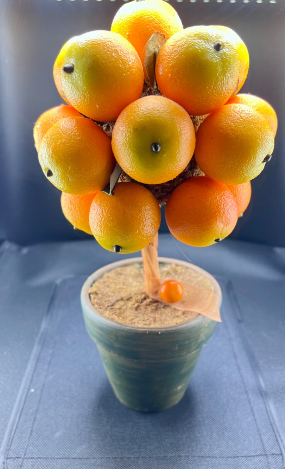 Artificial Small 11″x4″ Manderin Orange Clementine Tree Home Office Decor Deck