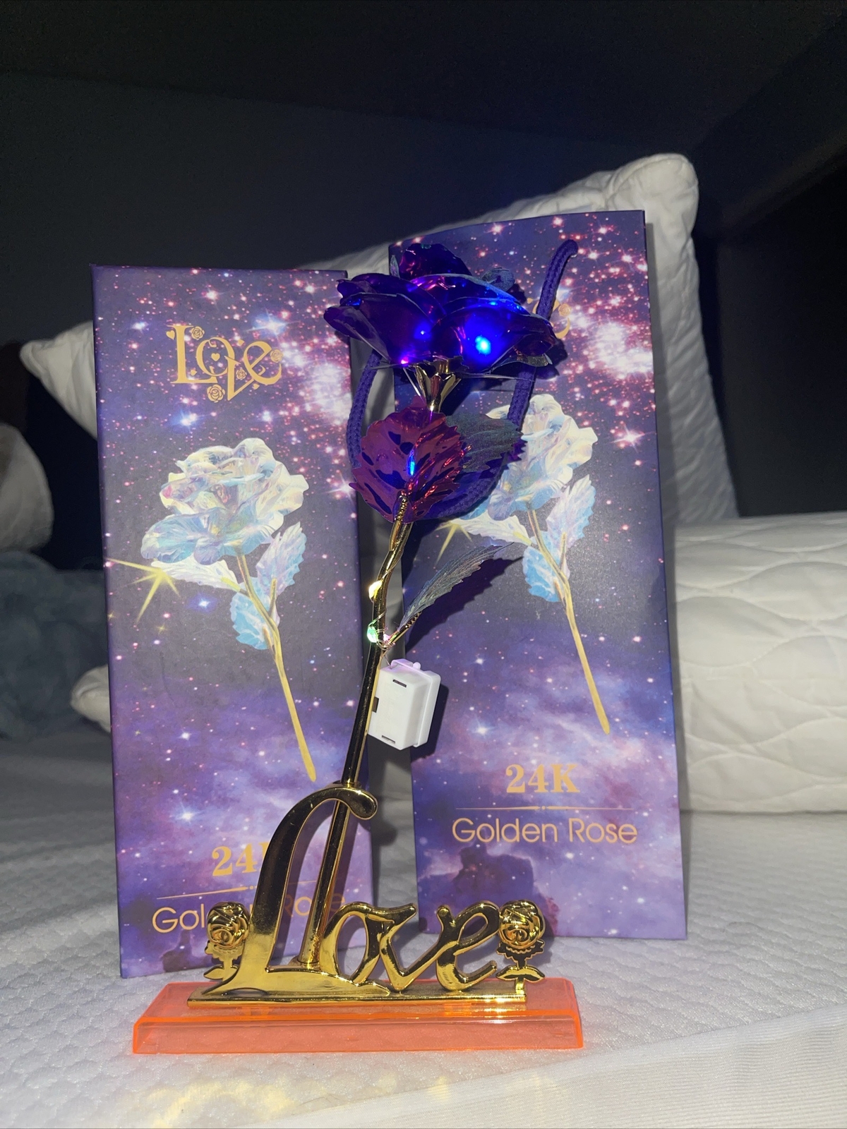 24K Gold Foil Rose Flower Multi color Romantic Gift For Lover Family Friends