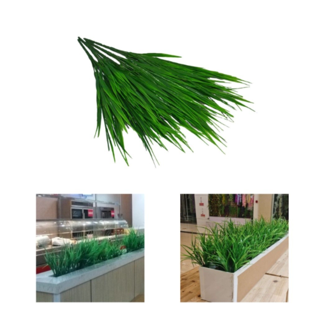 Plastic Artificial Grass 5 Pack for Vase Wedding Outdoor Home Photography Props