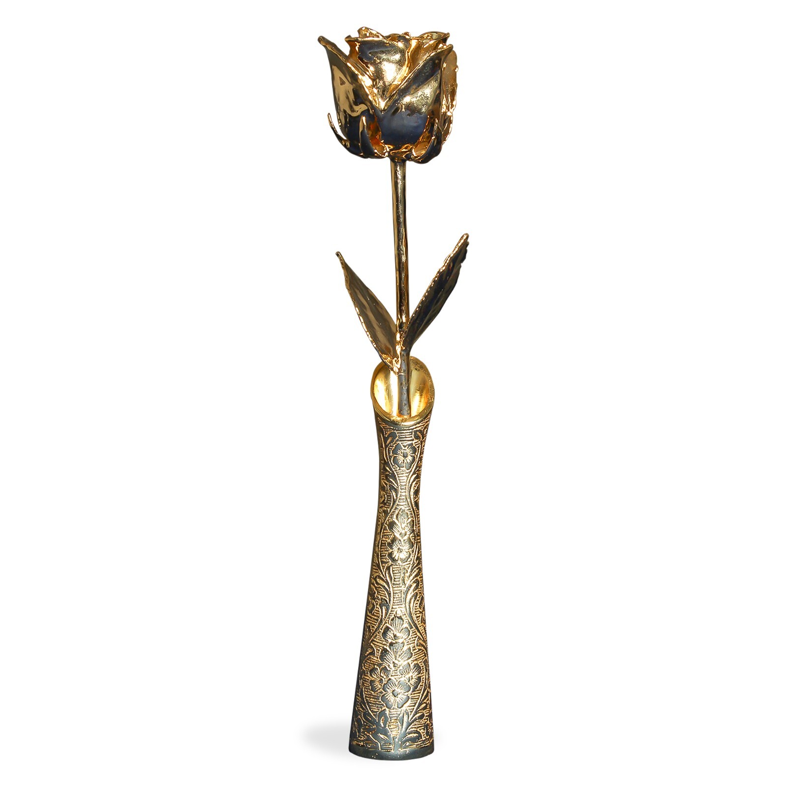 Gold Rose with Box – Handcrafted Rose Dipped in 24-K Gold, Valentine’s gift