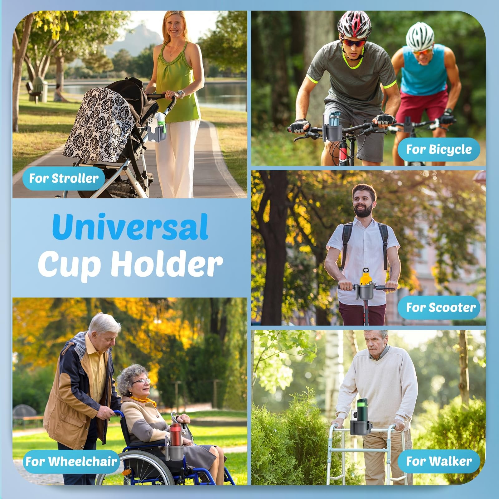 Cup Holder for Walker: Stroller 15*11*10cm, Gray