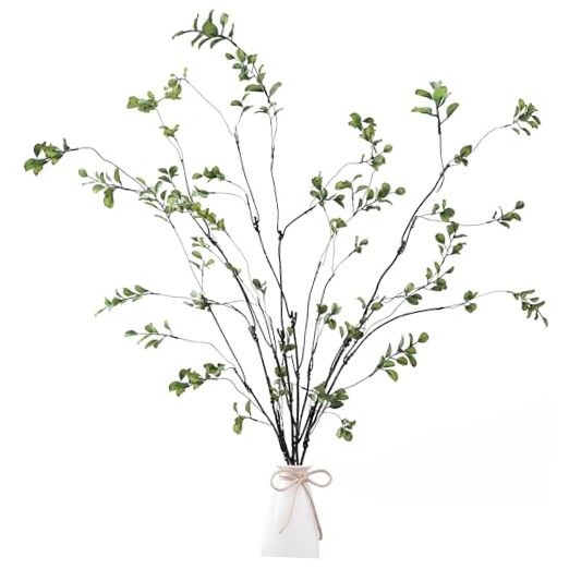 47.2’’ 4Pcs Artificial Ficus Branches Artificialery Stems Faux Ficus Green