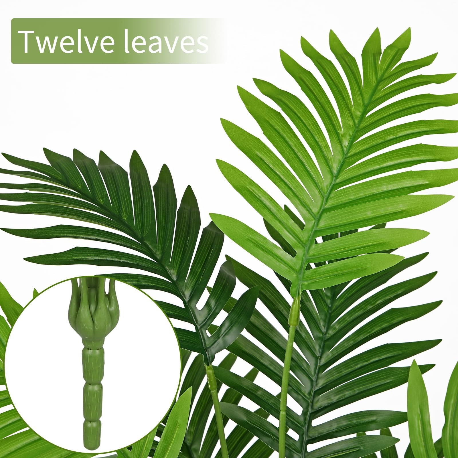 2PCS 30″ Artificial Areca Palm Plant – Large Faux Tropical Greenery for Home, Ga