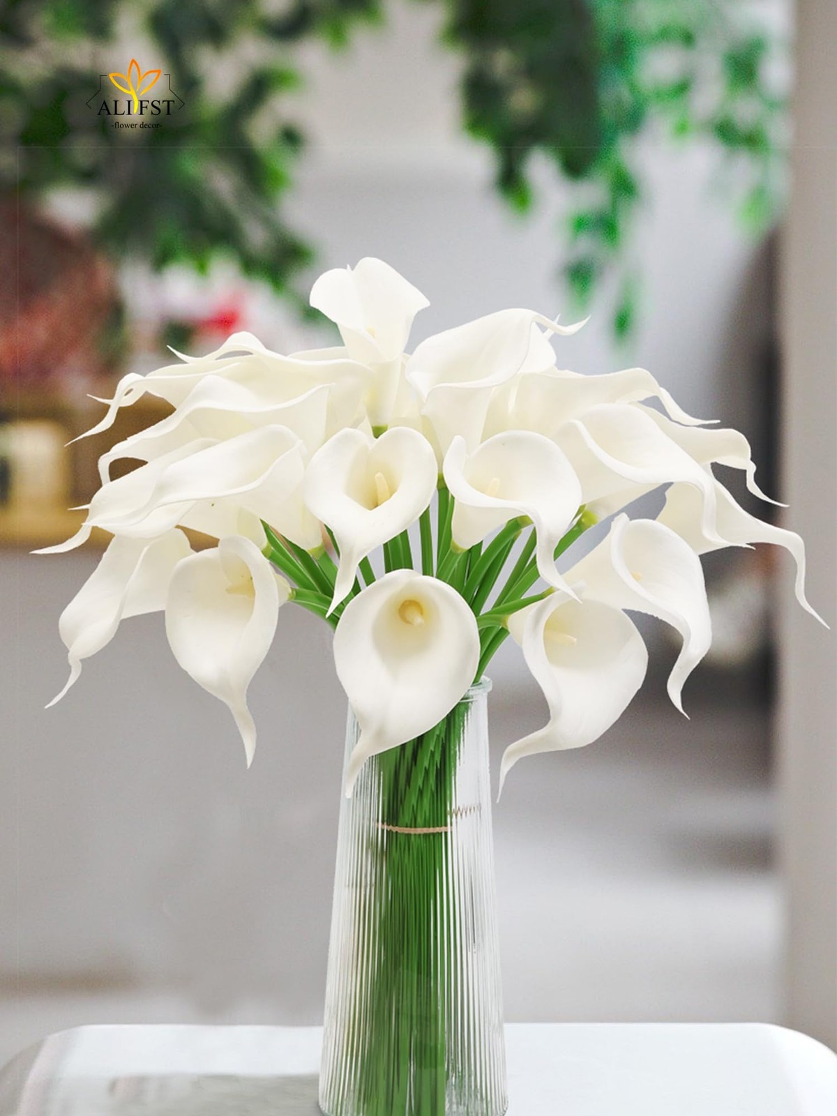 30Pack Real Touch PU Latex Artificial Calla Lily Flowers for Wedding Party an…