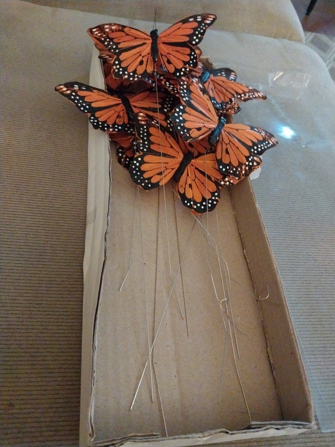 12 Assorted Butterflies With Stems