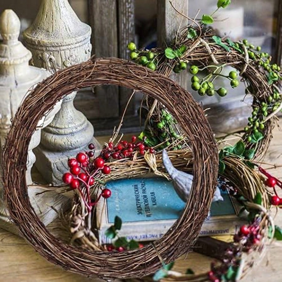 NEW 5 Pcs Natural Vine Wreath Frame, Grape Vine Strips for DIY Handmade Weaving