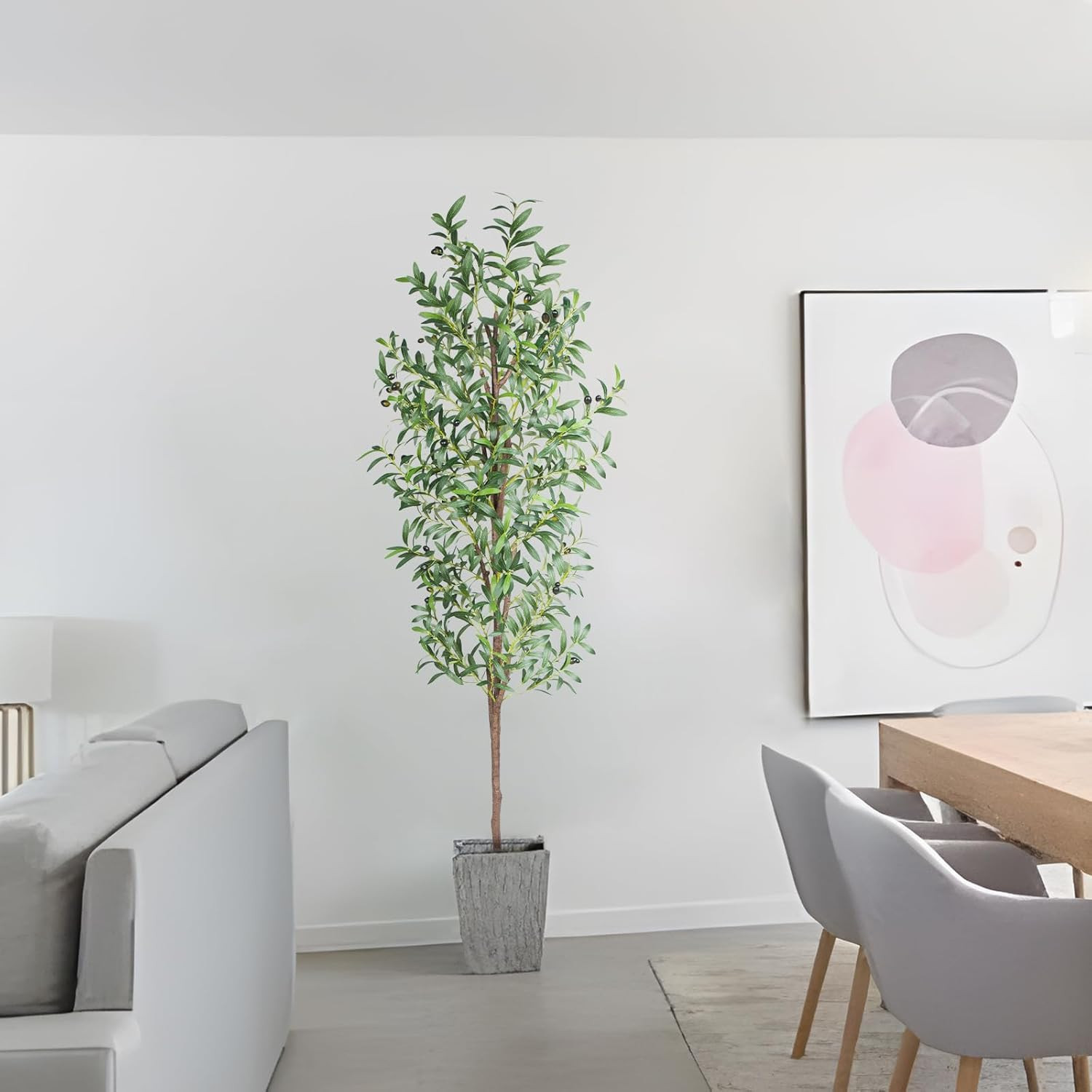 Artificial Olive Tree, 6FT Tall Faux Olive Trees 72In Outdoor Fake Potted Silk P