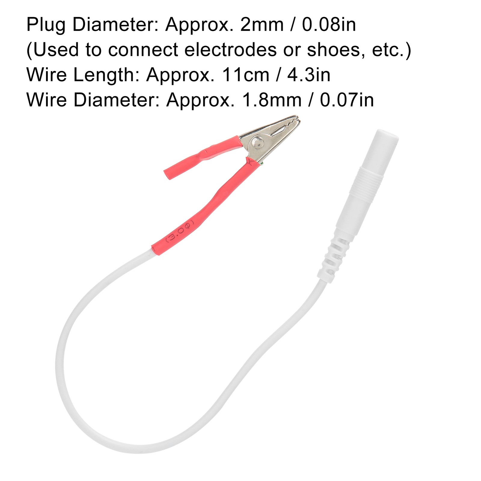 20pcs / Bag Clip Electrode Wires Cable For TENS Unit Physiotherapy Machine