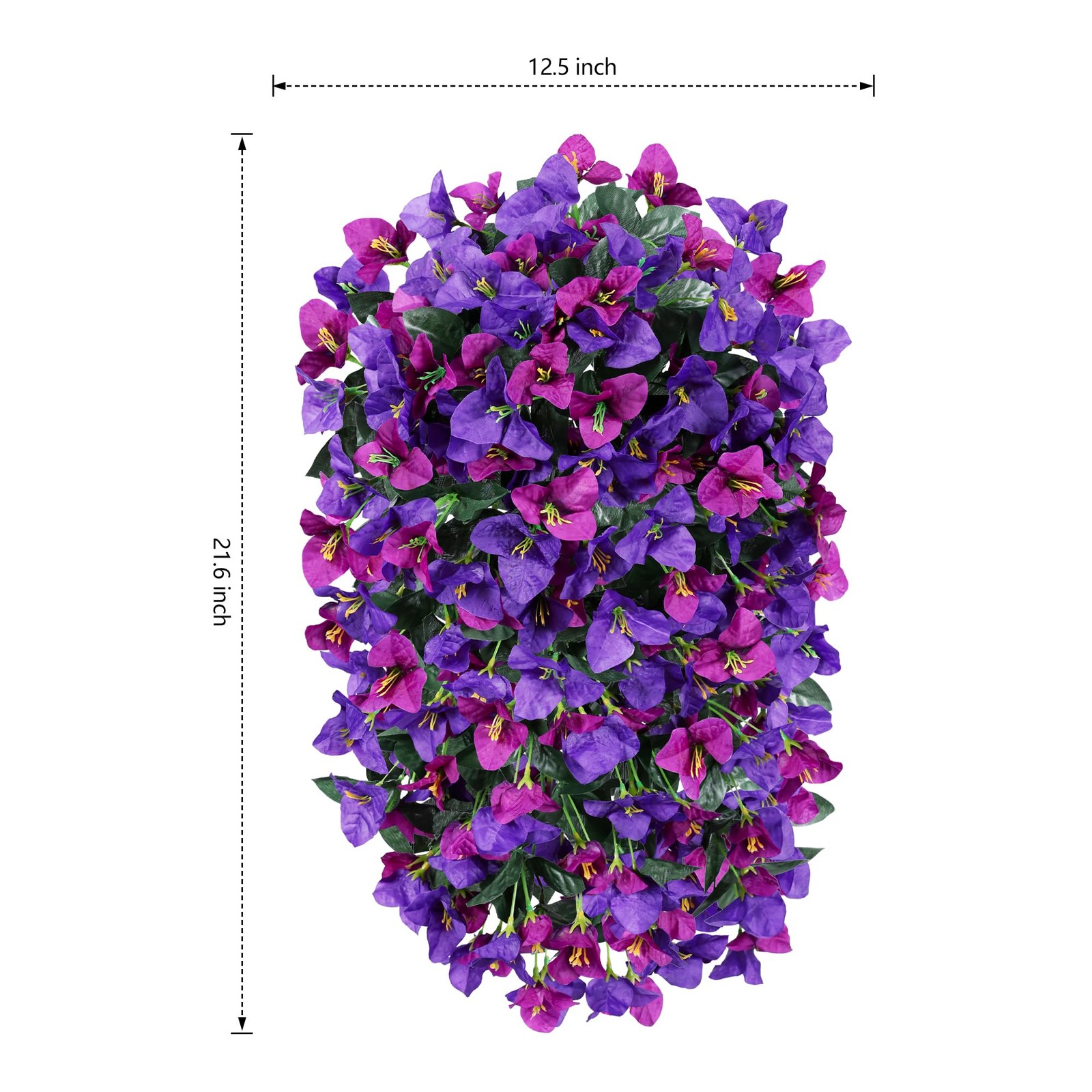 2 PCS Bougainvillea Artificial Hanging Flowers Plants for Outdoors, Mix