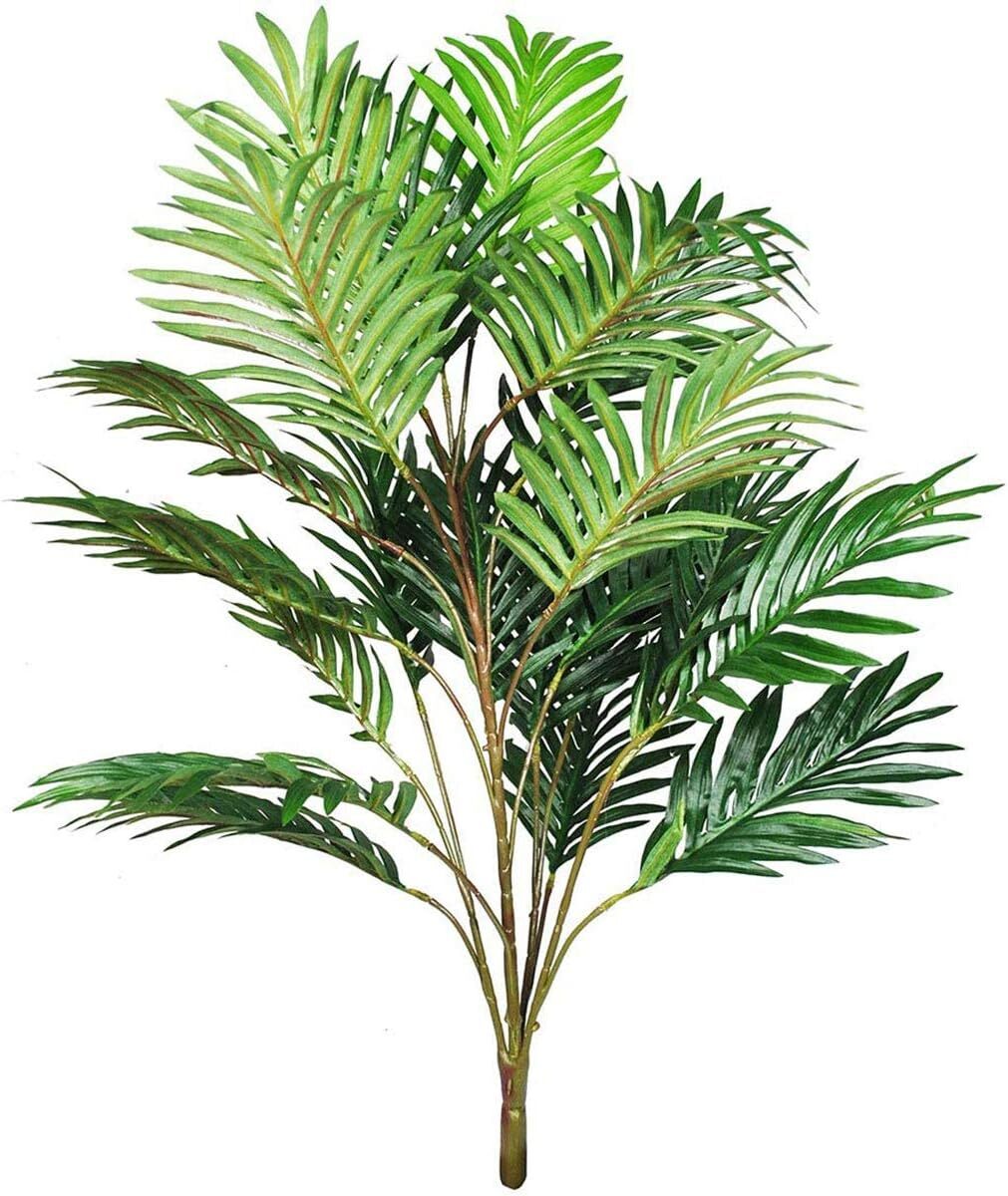 Artificial Plants Palm Leaves Green Greenery Tree Faux Fake Tropical Large Le…