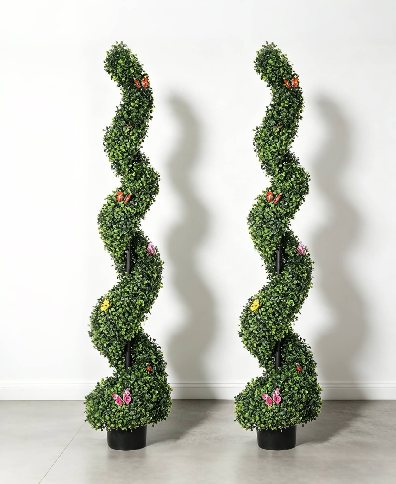 2x 5’ Artificial Topiary Rosemary Spiral Tree UV Indoor Outdoor Realistic Plants