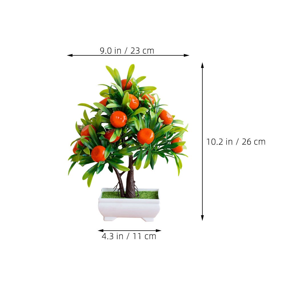 Fake Bonsai Tree Artificial Potted Fruit Tree Fruit Kitchen Decor Adornment