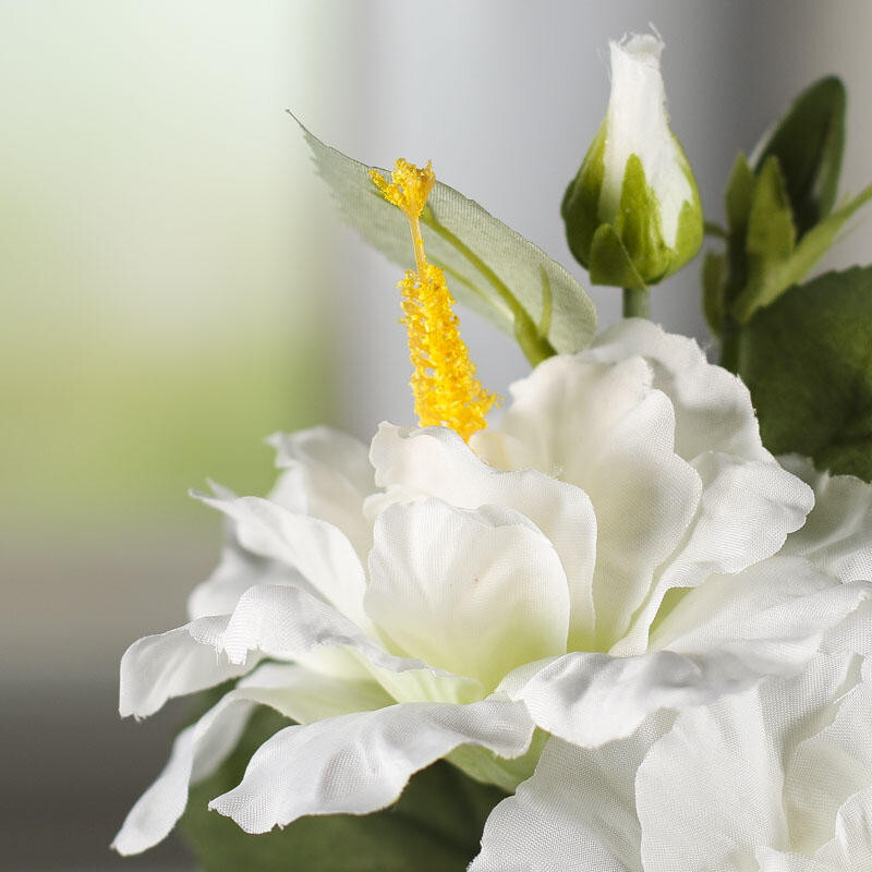 Set of 2 Delicate White Artificial Hibiscus26″ Floral Sprays