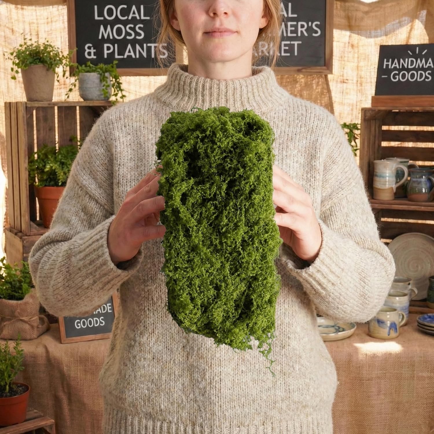 Artificial Moss Table Runner for Wedding Decor and Crafts, 4×47 Inch