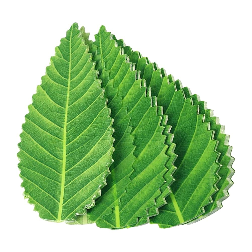 200Pcs Sushi Decorative Leaves Reusable Artificial Green Leaf Sushi Dish Deco…