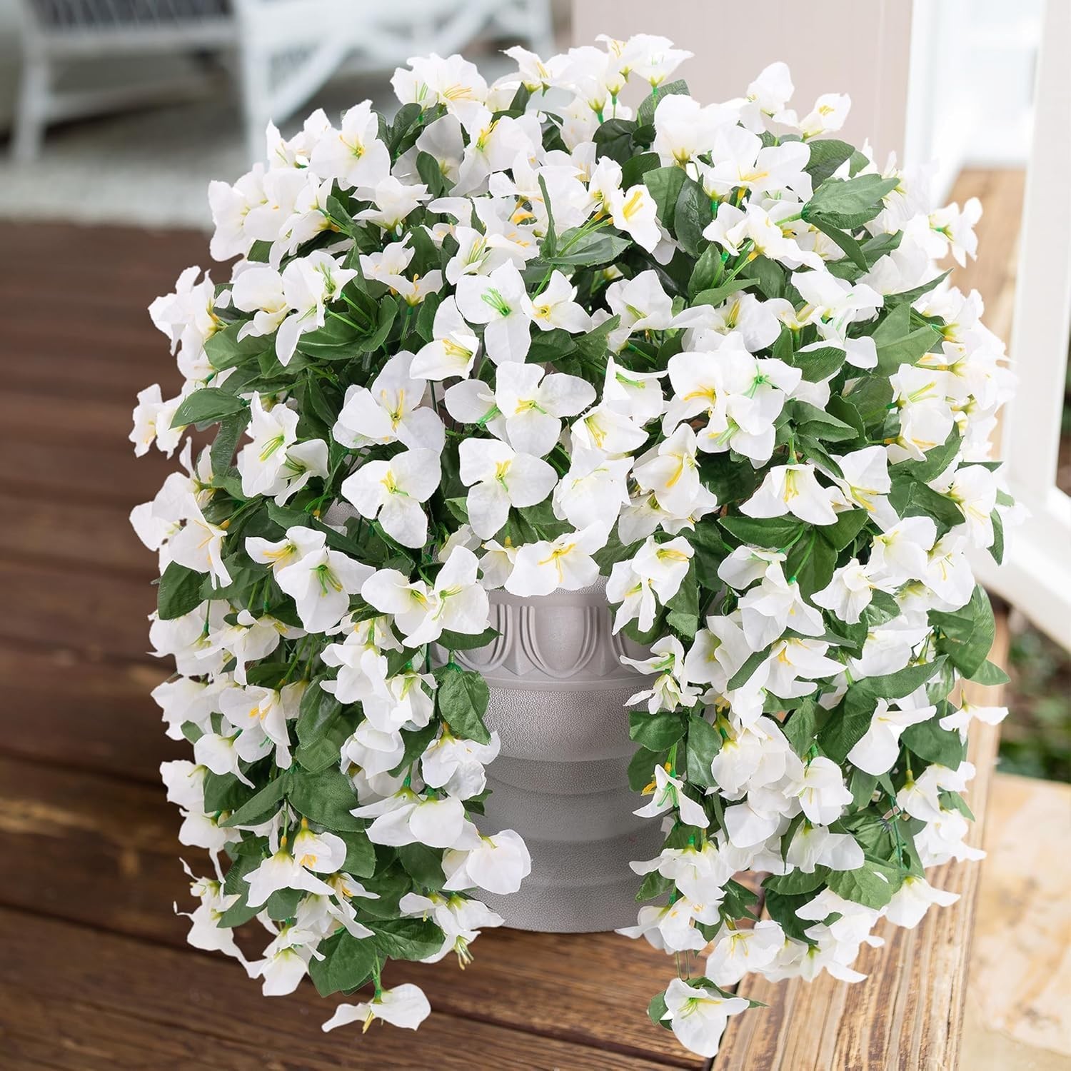 All-Season 2 PCS Artificial Bougainvillea – Stunning Fake Flower Trailing Vines