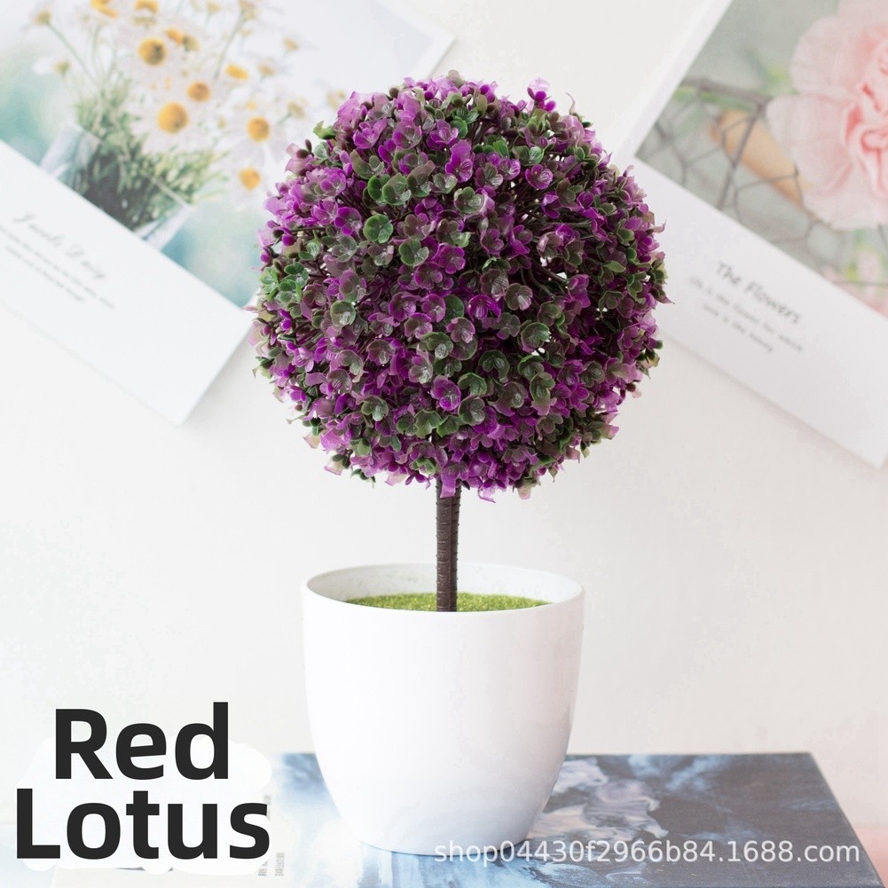 25cm Tall Sakura Snow Ball Plant for For MINIature Round Ball Home Styling
