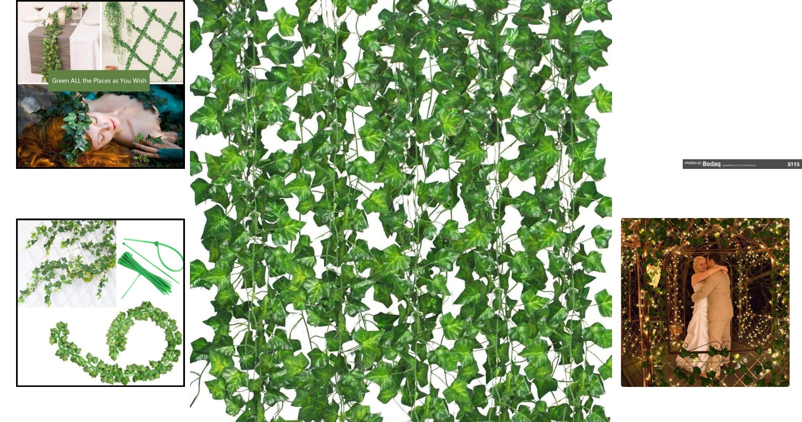 Elegant 12 Pack Faux Ivy Garland – 84ft Hanging Decor for Indoors & Outdoors