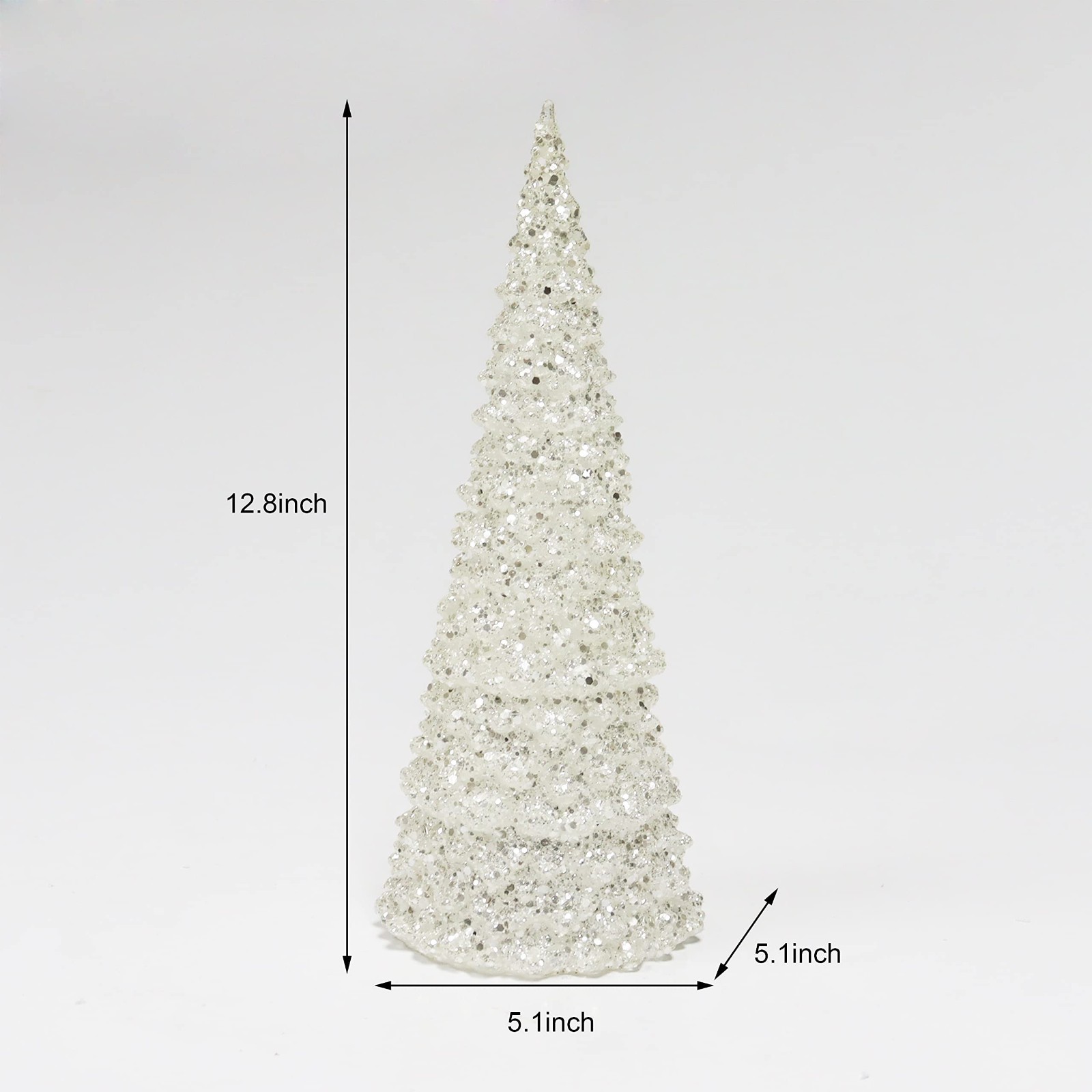 Color Changing LED Acrylic Tree Light-Up Tabletop Decor, Battery Operated 12.5”H