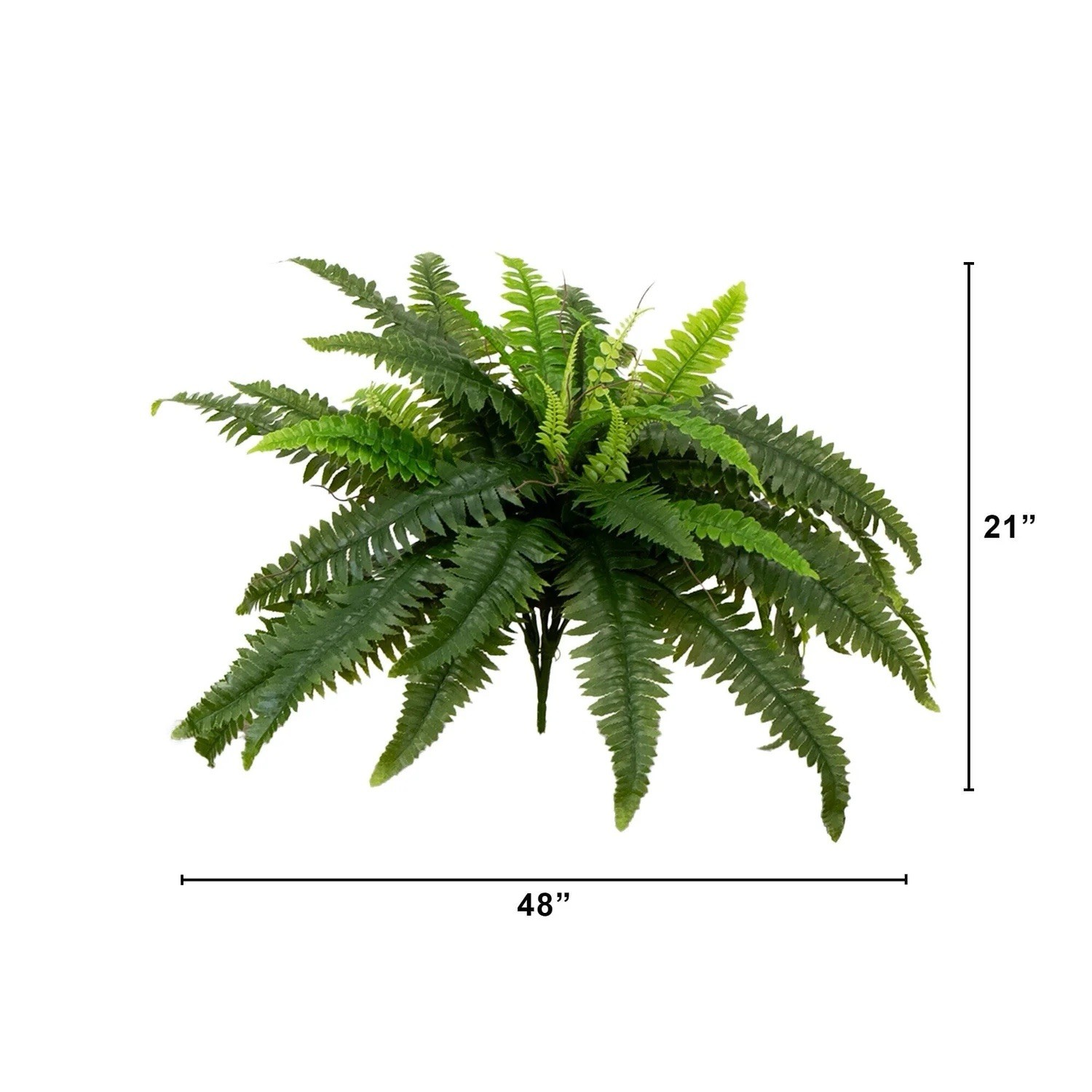 48″ UV Resistant Artificial Boston Fern (Indoor/Outdoor) – Set of 2