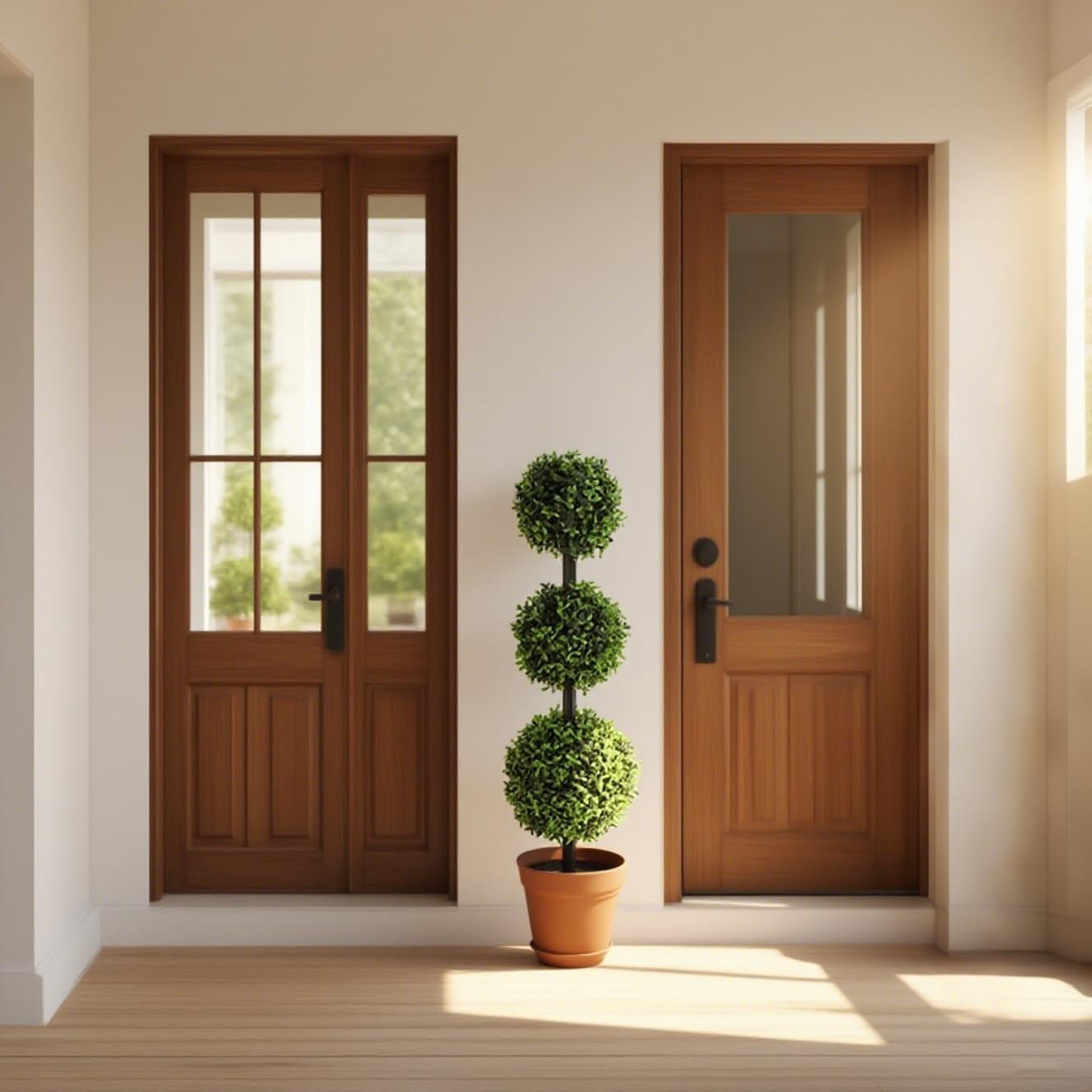 2.3FT Artificial Topiary Ball Tree Triple Ball Topiary Tree