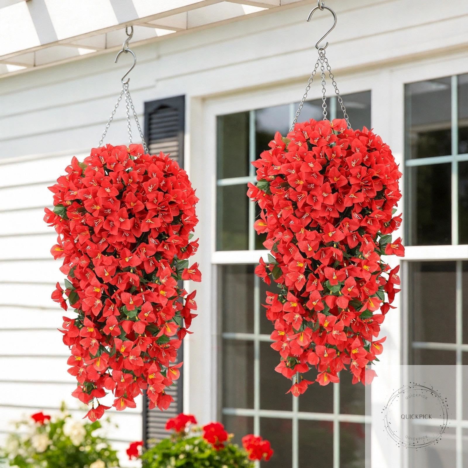 Artificial Bougainvillea for Outdoors Faux Plants UV Resistant Flowers Fake Plas