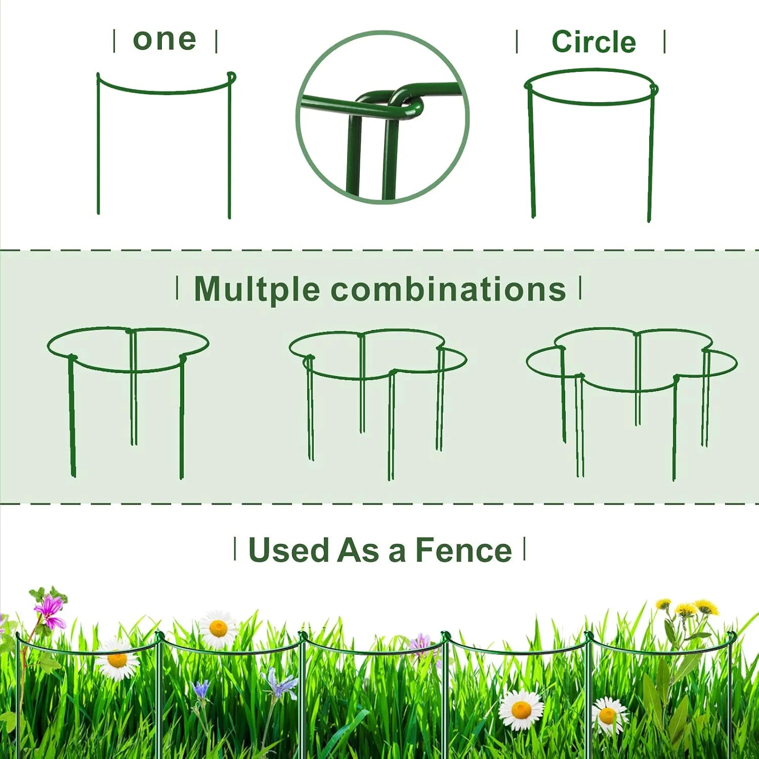 LEOBRO Plant Support Plant Stakes, 6pcs Peony Cages and Supports, Metal Garden S
