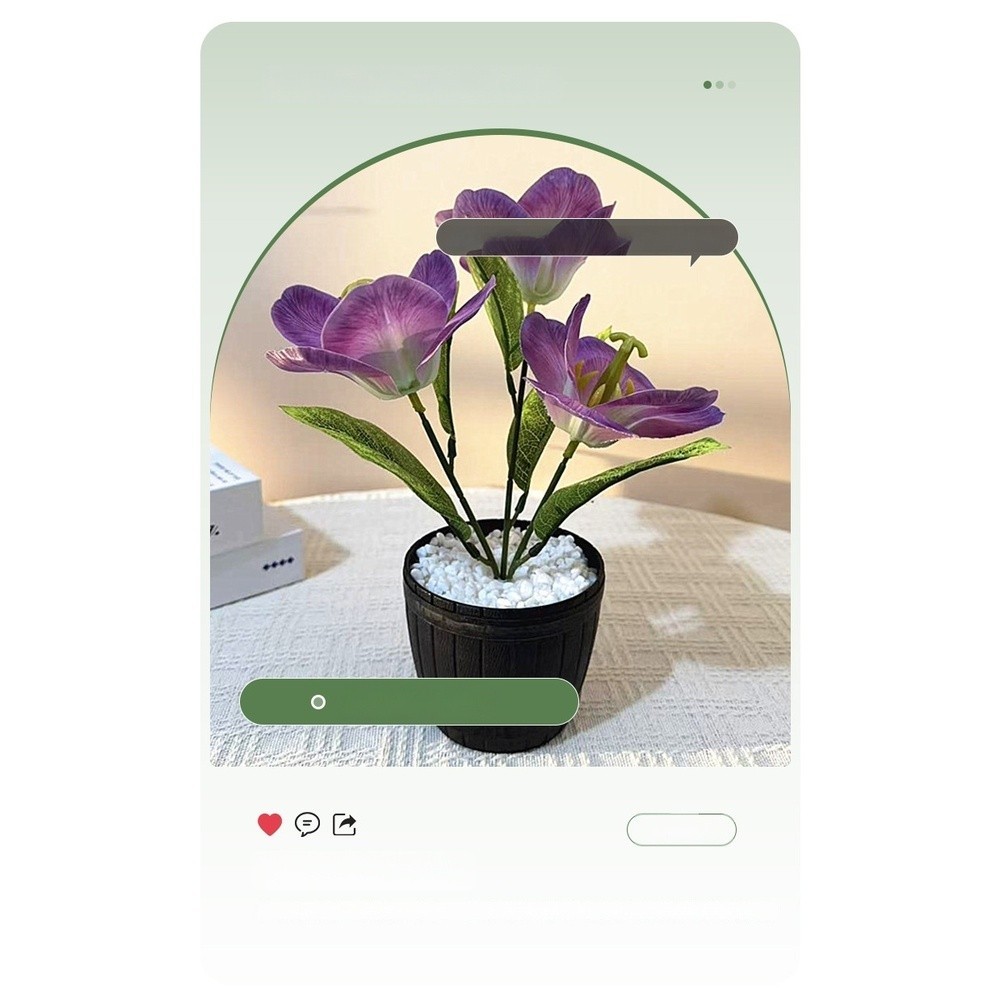 Artificial Flower with Realistic 3D Printed Design for Multiple Displays Blue